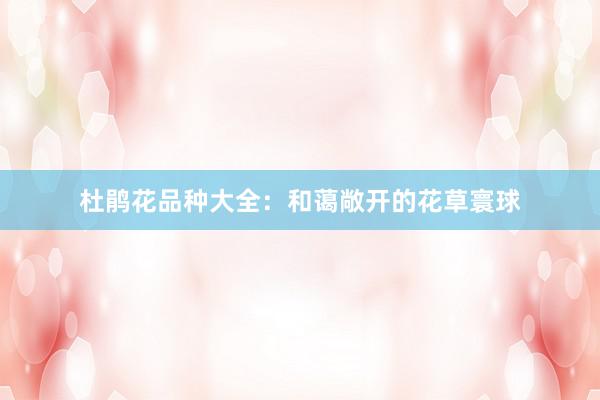 杜鹃花品种大全：和蔼敞开的花草寰球
